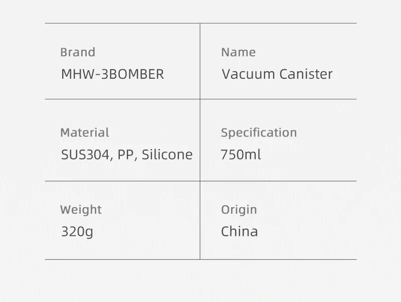 Brewin Manual Vacuum Coffee Storage Container Stainless Steel Airtight Container