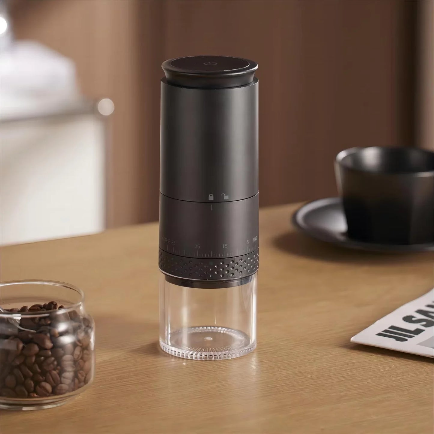 1500mAh Brewin Portable Electric Coffee Grinder with Type-C Charging