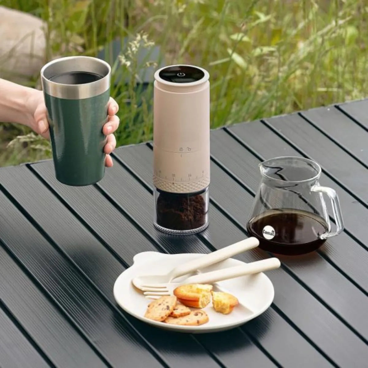 1500mAh Brewin Portable Electric Coffee Grinder with Type-C Charging