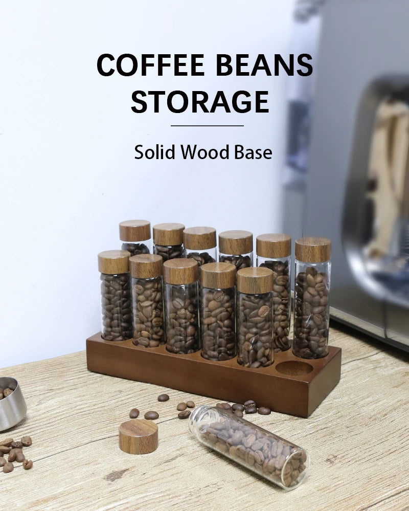 Coffee Beans Storage Container Tube Display Rack
