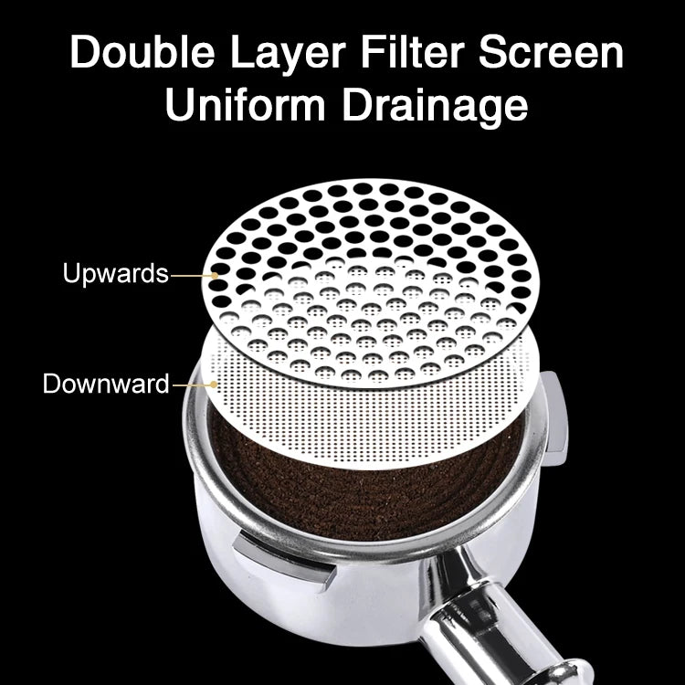 Brewin Reusable Coffee Puck Screen – 51/53/58mm 304 Stainless Steel Double Layer Espresso Filter