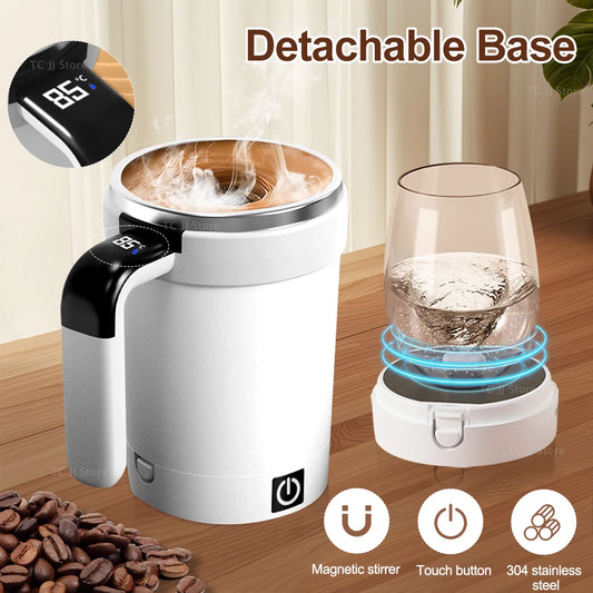380 ml Stainless Stee Rechargeable Stirring Mug | Magnetic Mixer