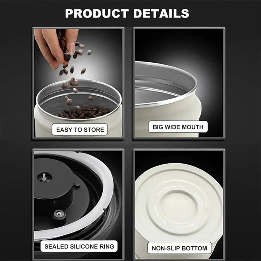 Stainless Steel Vacuum Coffee Canister
