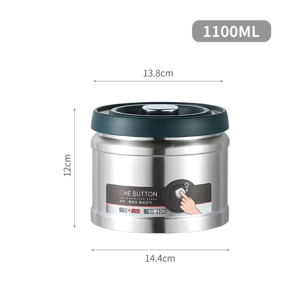 Stainless Steel Vacuum Coffee Canister