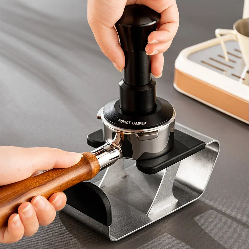 Brewin Universal Coffee Portafilter Stand – Anti-Slip Weighing Bracket & Tamper Holder for Precise Espresso Brewing