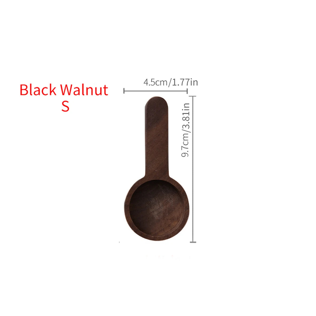 Brewin Walnut Coffee Scoop – Solid Wood Gram & Powder Measuring Spoon