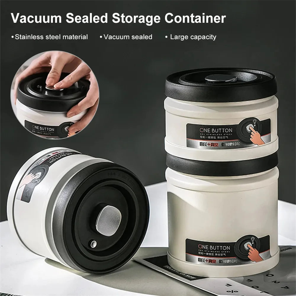 Stainless Steel Vacuum Coffee Canister