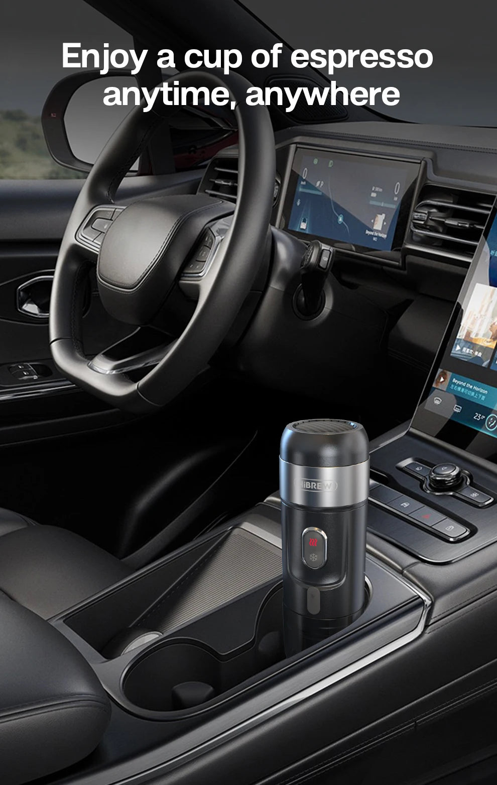 12V Portable Espresso Coffee Maker | Compatible with Nespresso, Dolce Gusto Pods & Coffee Powder