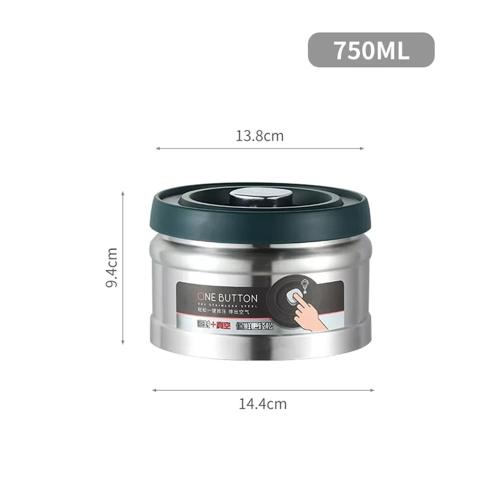 Stainless Steel Vacuum Coffee Canister
