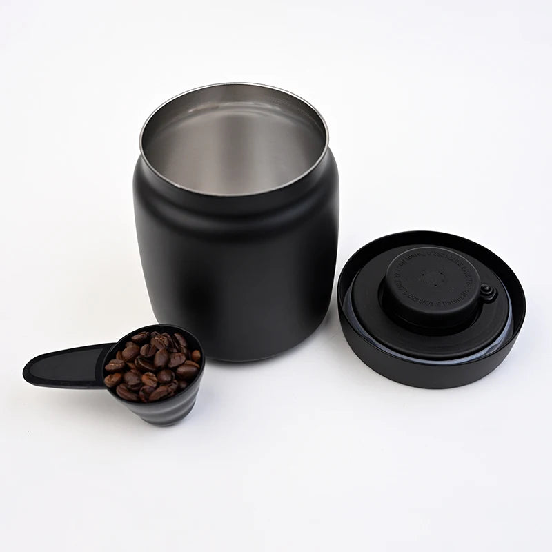 CAFEDE KONA Stainless Steel Sealed Tank Stainless Steel Vacuum Sealed Canisters For Coffee Beans,Tea, Kitchen Storage Containers