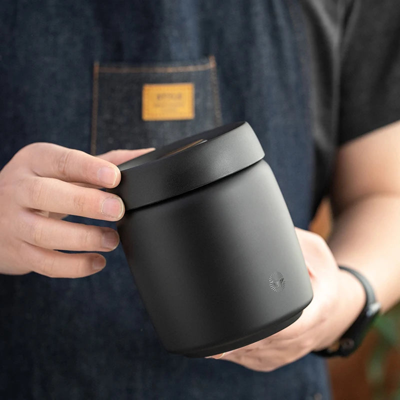 CAFEDE KONA Stainless Steel Sealed Tank Stainless Steel Vacuum Sealed Canisters For Coffee Beans,Tea, Kitchen Storage Containers