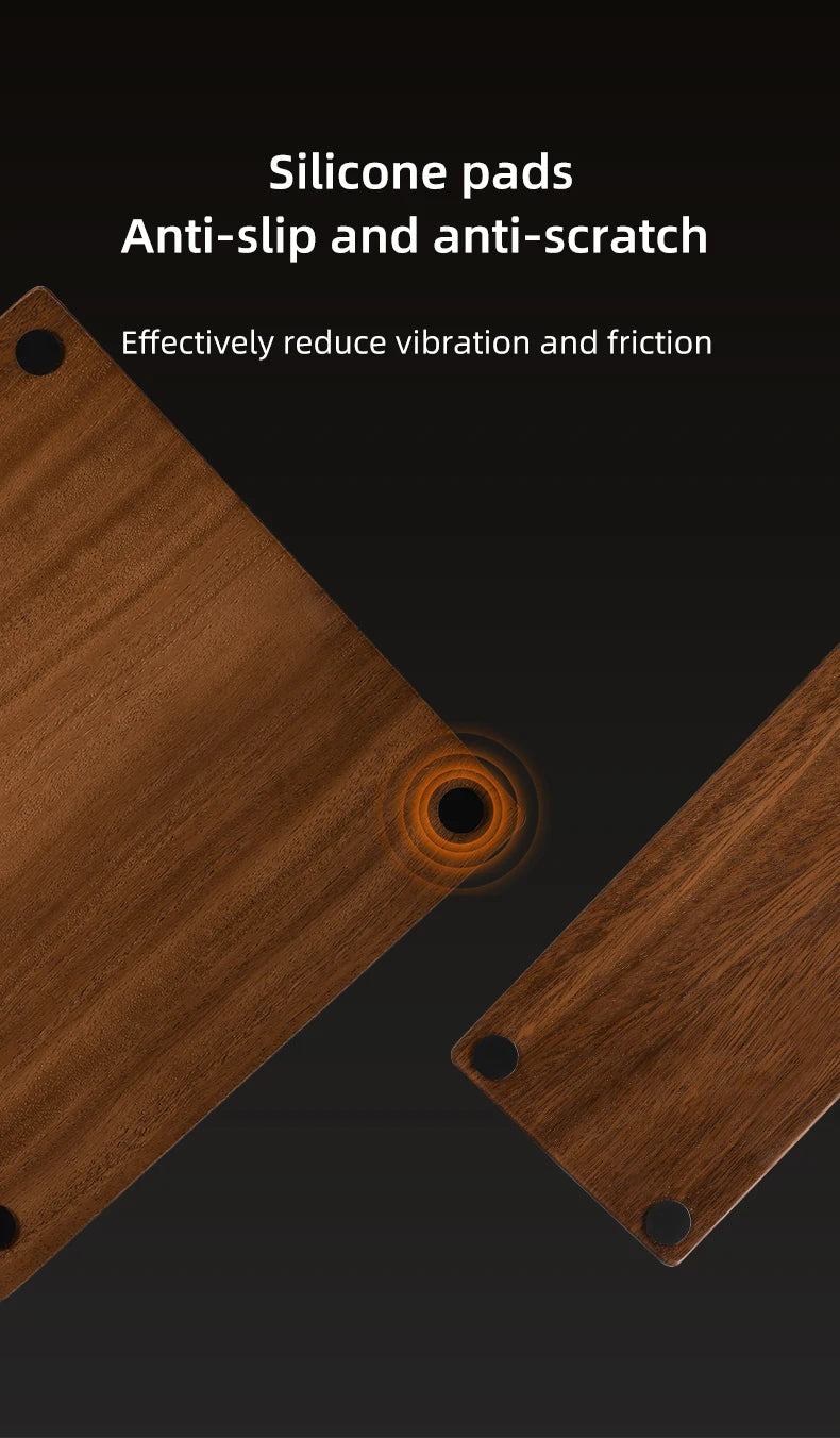 Espresso Wooden Tamping Station – 51–58mm Universal Portafilter Holder with Drawer Storage & Silicone Mat