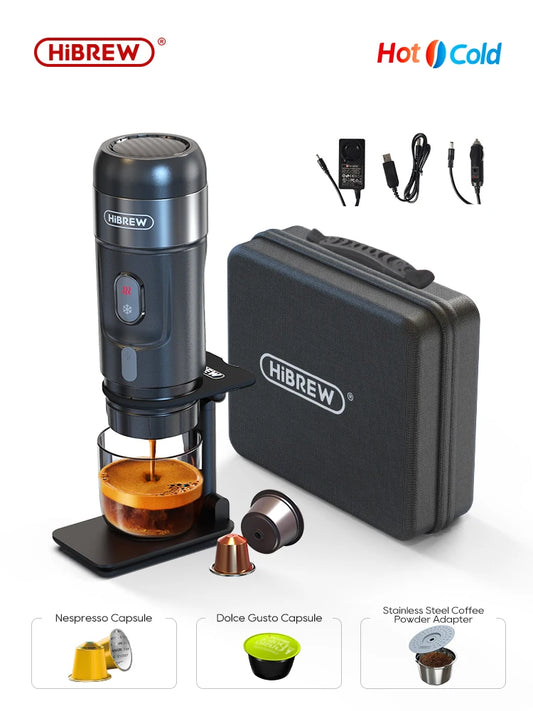 12V Portable Espresso Coffee Maker | Compatible with Nespresso, Dolce Gusto Pods & Coffee Powder