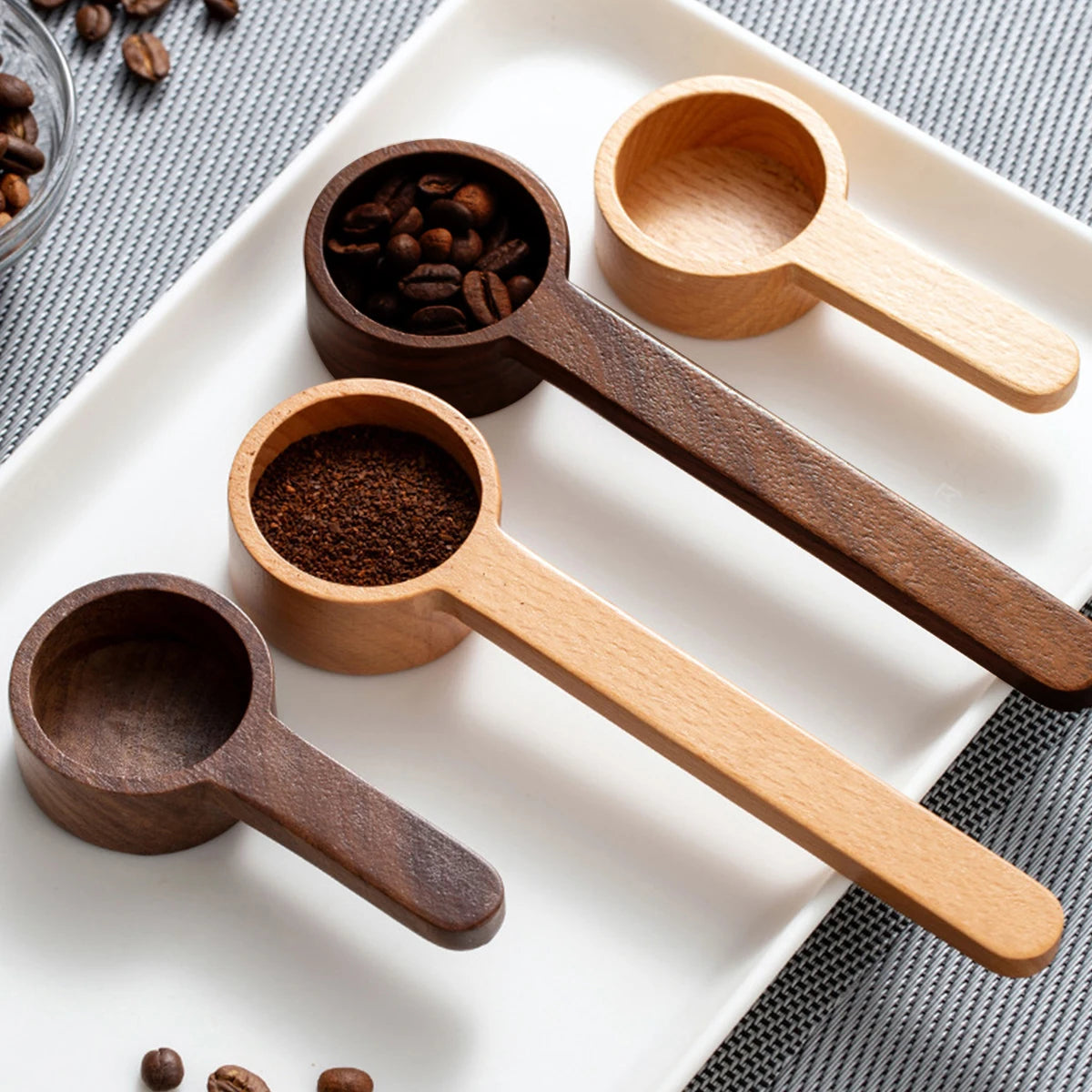 Brewin Walnut Coffee Scoop – Solid Wood Gram & Powder Measuring Spoon