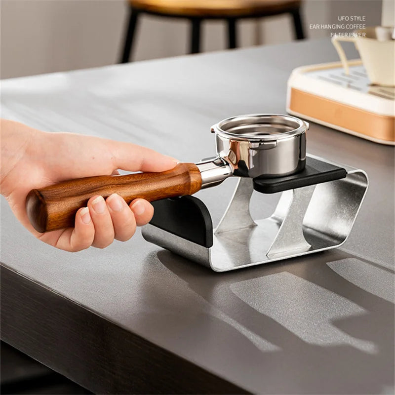 Brewin Universal Coffee Portafilter Stand – Anti-Slip Weighing Bracket & Tamper Holder for Precise Espresso Brewing