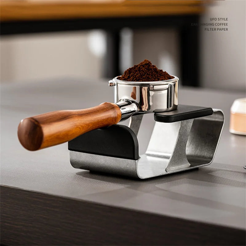 Brewin Universal Coffee Portafilter Stand – Anti-Slip Weighing Bracket & Tamper Holder for Precise Espresso Brewing