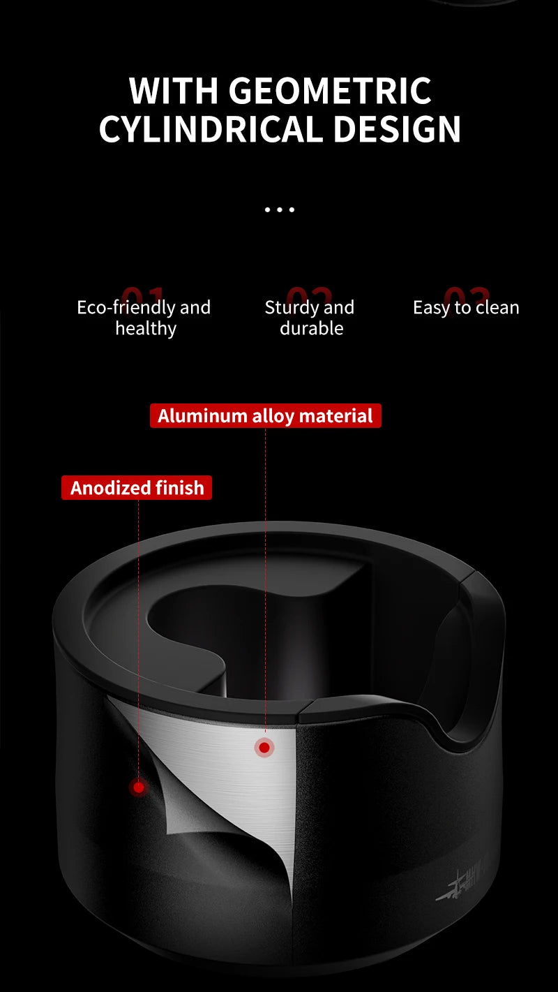 Brewin Adjustable 51/53/58mm Portafilter Holder – Aluminium Alloy Tamping Station for Espresso Coffee