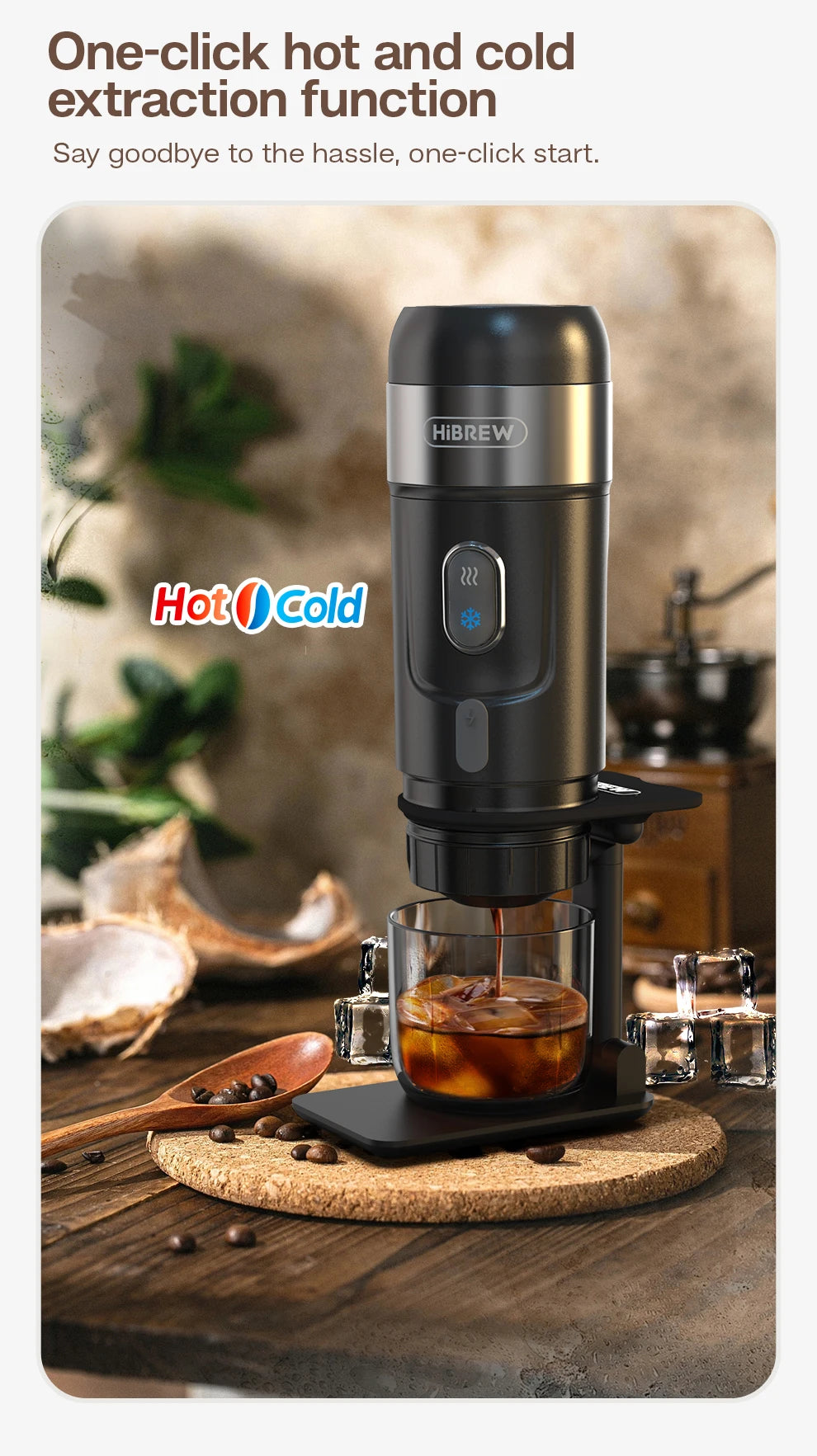 12V Portable Espresso Coffee Maker | Compatible with Nespresso, Dolce Gusto Pods & Coffee Powder