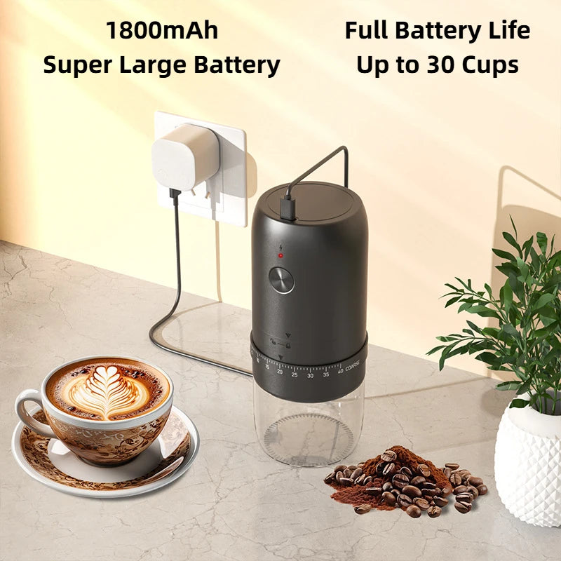 Brewin 1800mAh Rechargeable Electric Coffee Bean Grinder