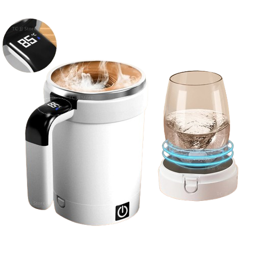 380 ml Stainless Stee Rechargeable Stirring Mug | Magnetic Mixer