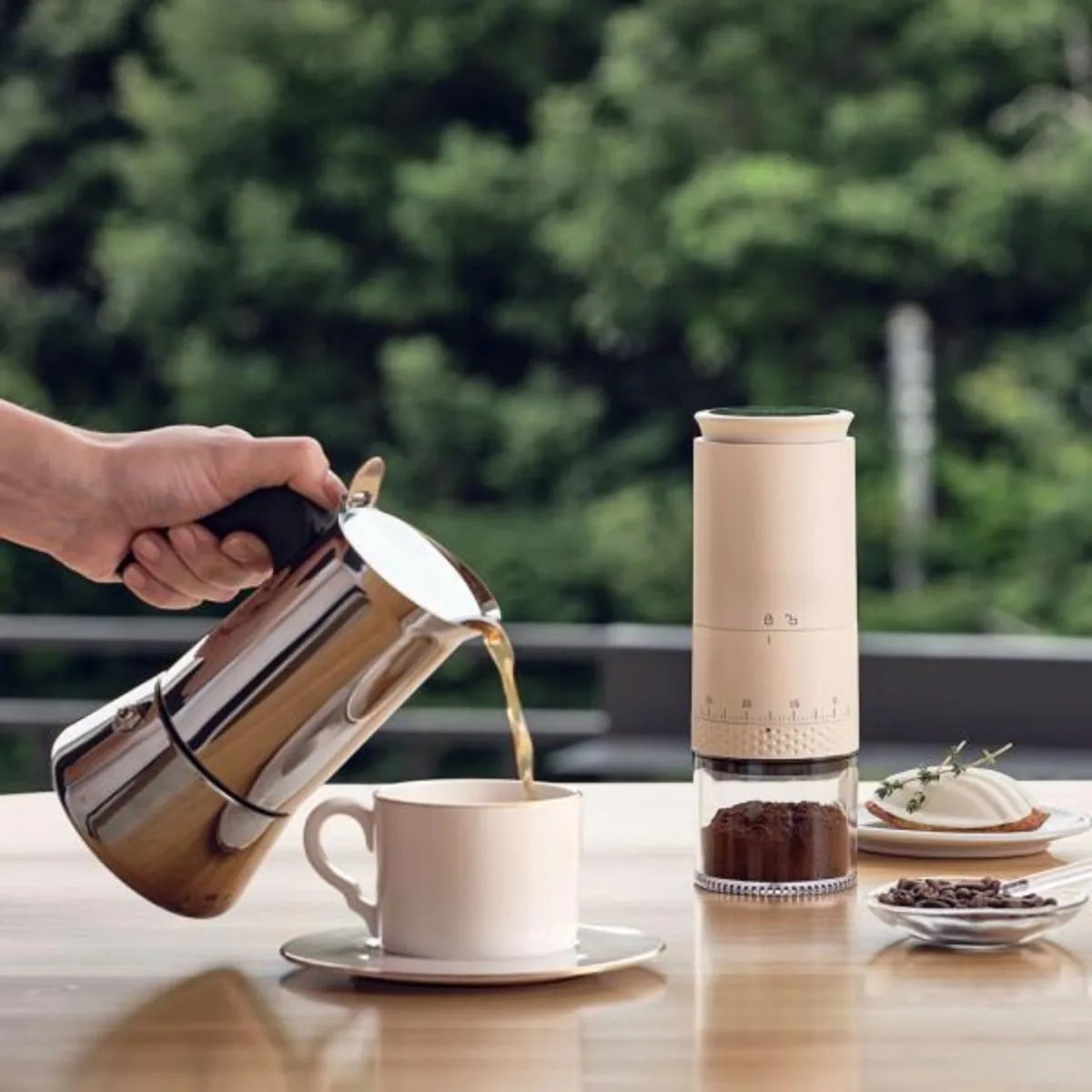 1500mAh Brewin Portable Electric Coffee Grinder with Type-C Charging