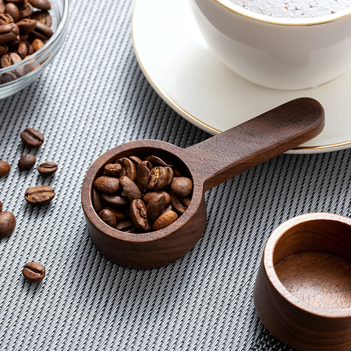 Brewin Walnut Coffee Scoop – Solid Wood Gram & Powder Measuring Spoon