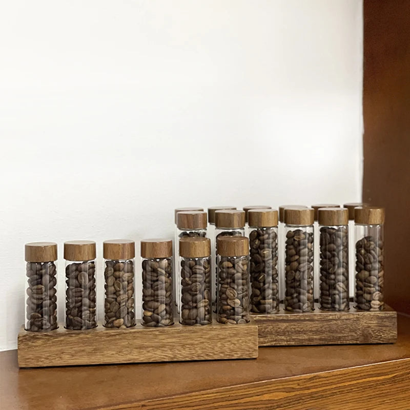 Coffee Beans Storage Container Tube Display Rack