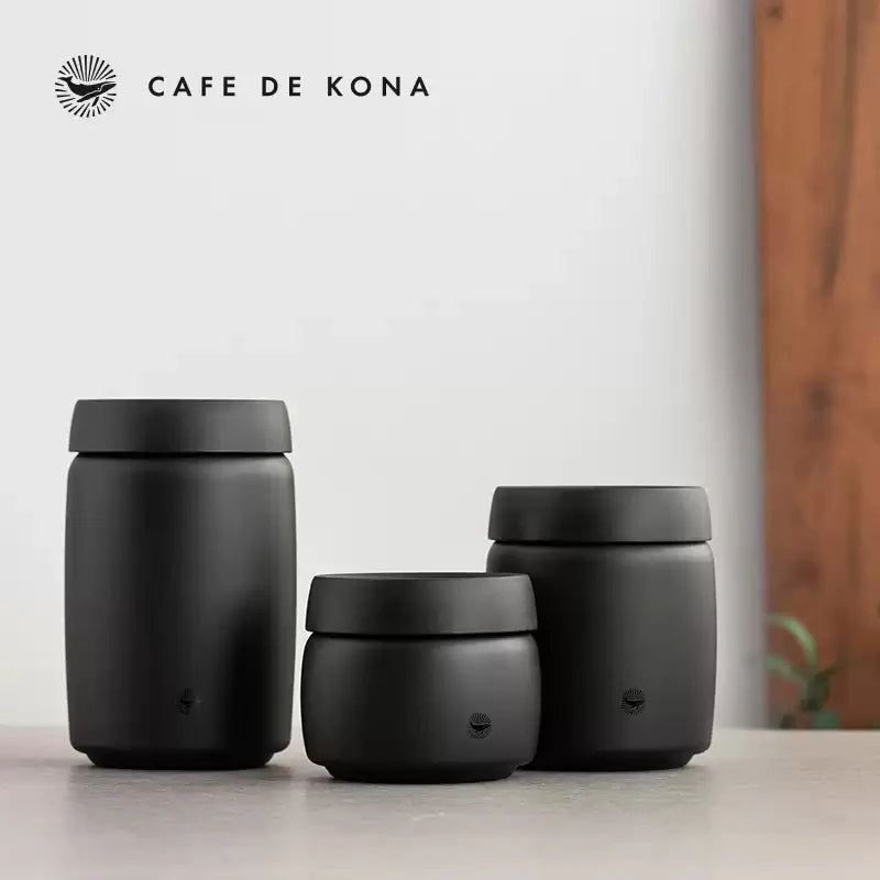 CAFEDE KONA Stainless Steel Sealed Tank Stainless Steel Vacuum Sealed Canisters For Coffee Beans,Tea, Kitchen Storage Containers