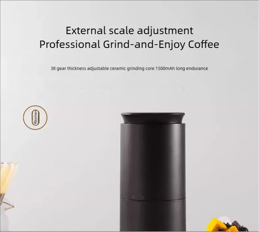 1500mAh Brewin Portable Electric Coffee Grinder with Type-C Charging