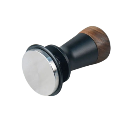 Brewin Adjustable Espresso Coffee Tamper - Walnut Handle , Spring Design, 304 Stainless Steel Base